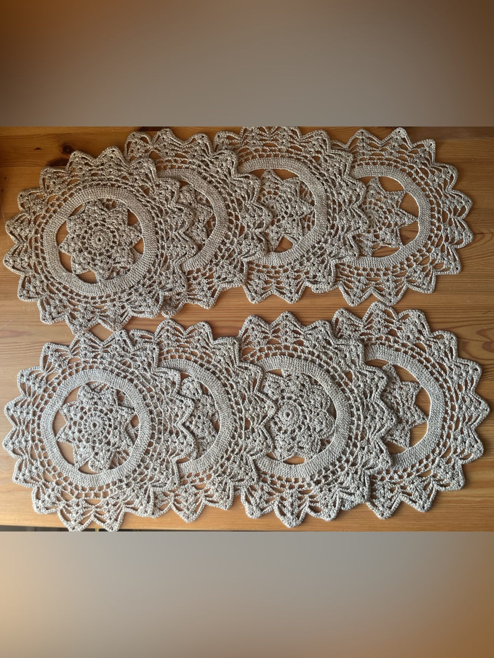 Set of 8 Handmade Crochet Doilies